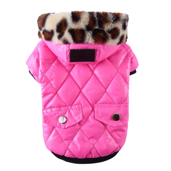 Cross-border pet supplies pet clothes dog clothes autumn and winter fur collar coat pet dog clothing - Image 4