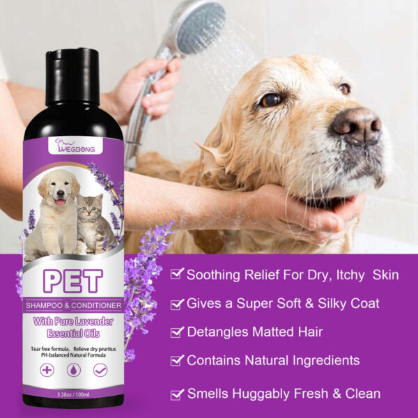 Pet Shampoo Pet Bath Relieve Skin Itching Hair Soft Non-knotted Shampoo - Image 5