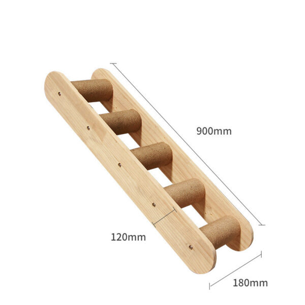 Pet Cat Climbing Frame Wall Type Solid Wood Wall Hanging Platform Ladder Pets Accessories - Image 10