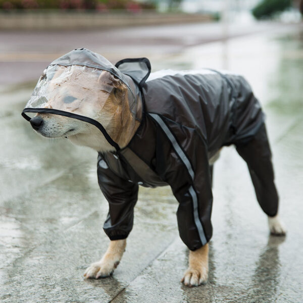 Puppy dog raincoat four feet - Image 2