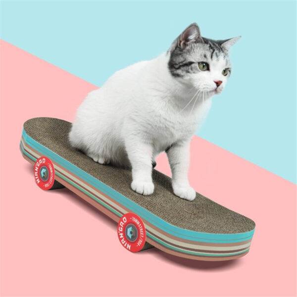 Rice Cake Skateboard Cat Scratching Board Corrugated Small Cat Supplies Cat Toys - Image 3