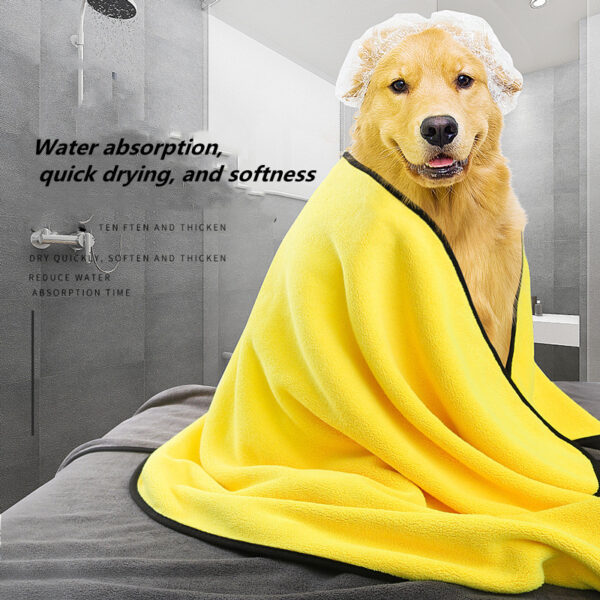 Dog Towels For Drying Dogs Drying Towel Dog Bath Towel, Quick-drying Pet Dog And Cat Towels Soft Fiber Towels Robe Super Absorbent Quick Drying Soft Microfiber Pet Towel For Dogs, Cats Yellow