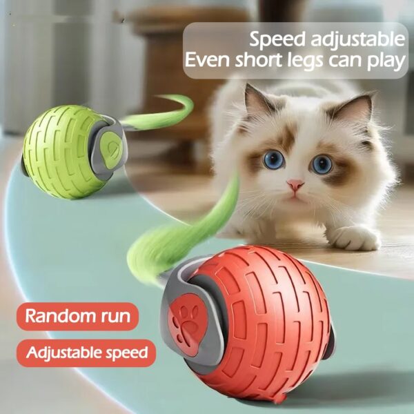 New Interactive Cat Toys Ball Auto Electric Rolling Ball Toys For Cat Kitty Pets Smart Automatic Teaser USB Rechargeable Cat Toy Pet Products