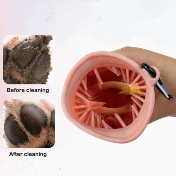 2 In 1 Dog Paw Cleaner Cup Soft Pet Dog Foot Cleaning Washer Brush Cup Portable Pet Foot Washer Paw Clean Brush Foot Cleaning Bucket Pet Products - Image 5