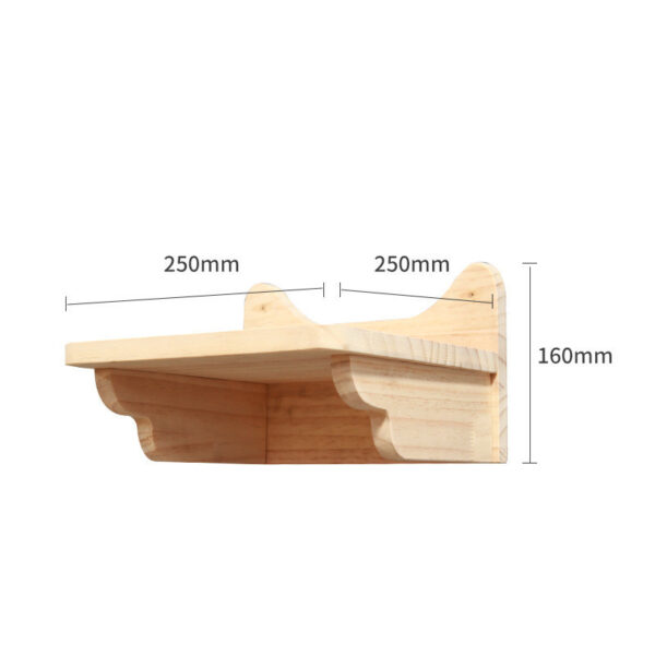 Pet Cat Climbing Frame Wall Type Solid Wood Wall Hanging Platform Ladder Pets Accessories - Image 2