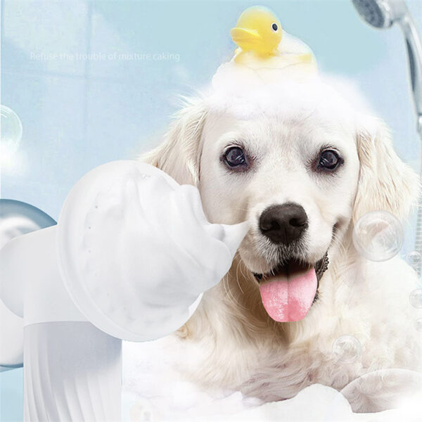 Automatic Foaming Dog Cat Bath Brush Dog Shampoo Brush With Soap Dispenser Electric Pet Grooming Massage Brush Pet Bath Brush Scrubber Comb For Dog Cat Pet Products - Image 2