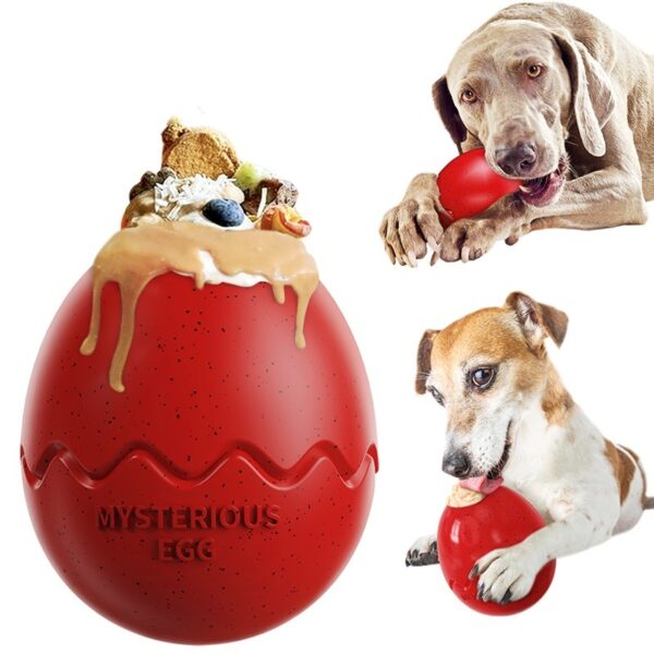 Dog Slow Food Bite-resistant Leakage Food Feeder Dinosaur Egg Bite Dog Toy