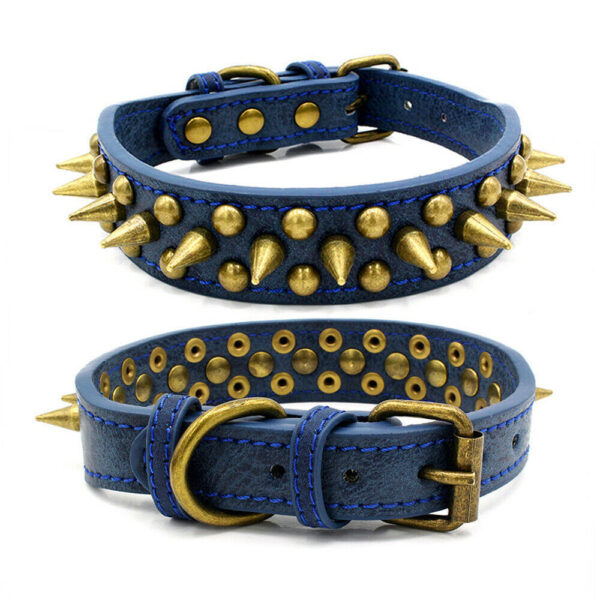 Retro Studded Spiked Rivet Large Dog Pet Leather Collar Pit Bull S-XL - Image 6