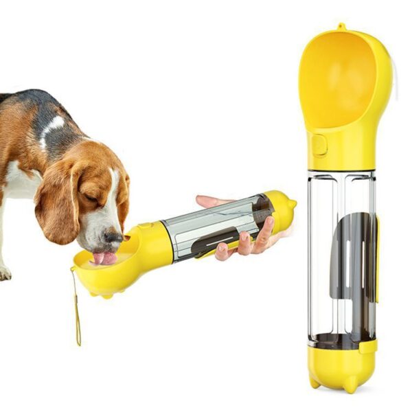 300 500ml Portable Multifunction Dog Water Bottle Food Feeder For Big Dogs 3 In 1 Poop Dispenser Puppy Pet Travel Drinking Bowls - Image 10